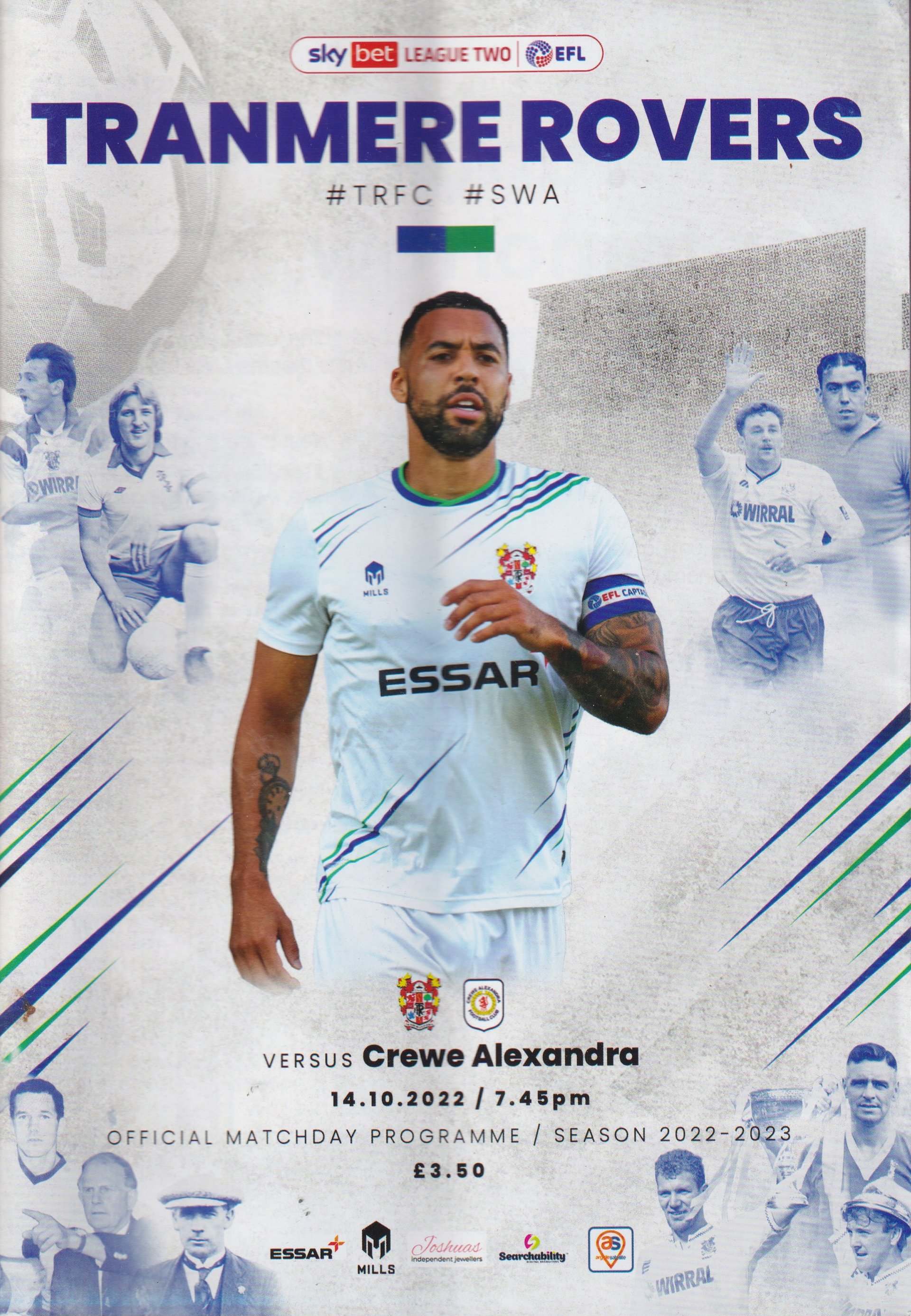 Tranmere Rovers v Crewe Alexandra match programme